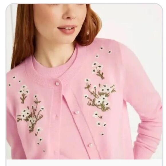 Hill House Audrey Embroidered Cardigan NWT - Picture 1 of 12